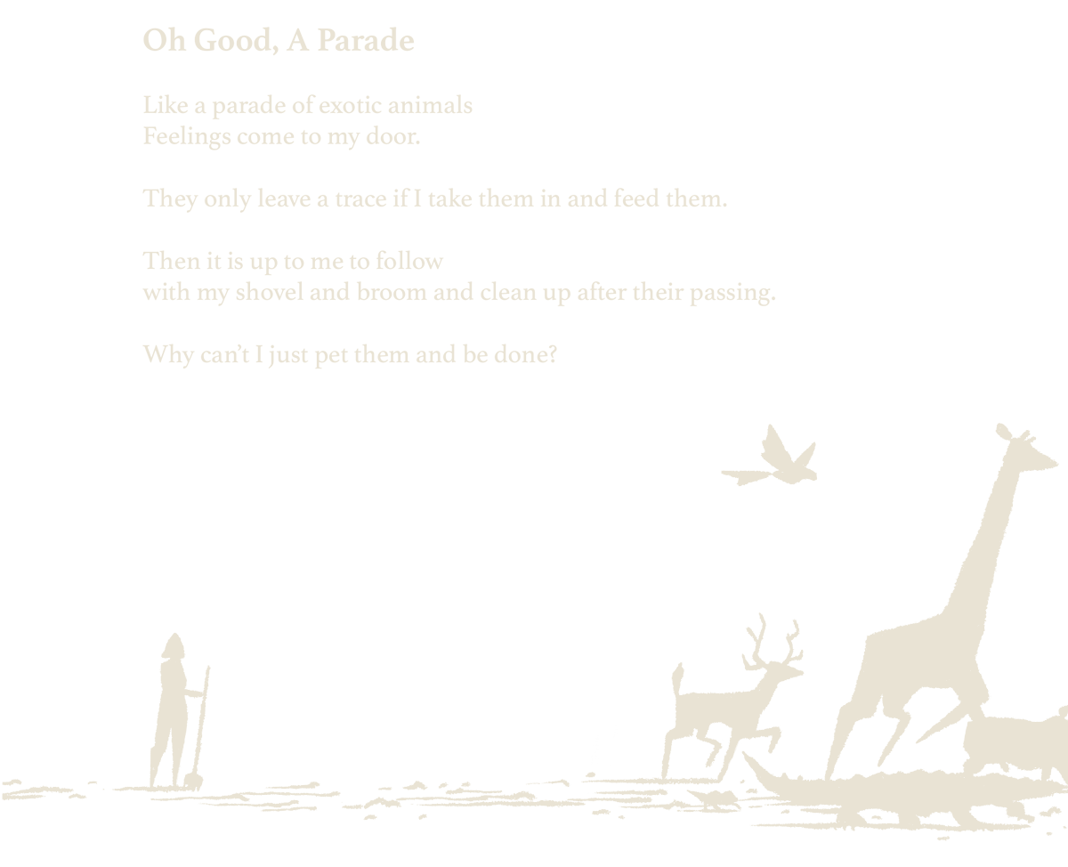 Oh Good, A Parade (poem, image of text)
