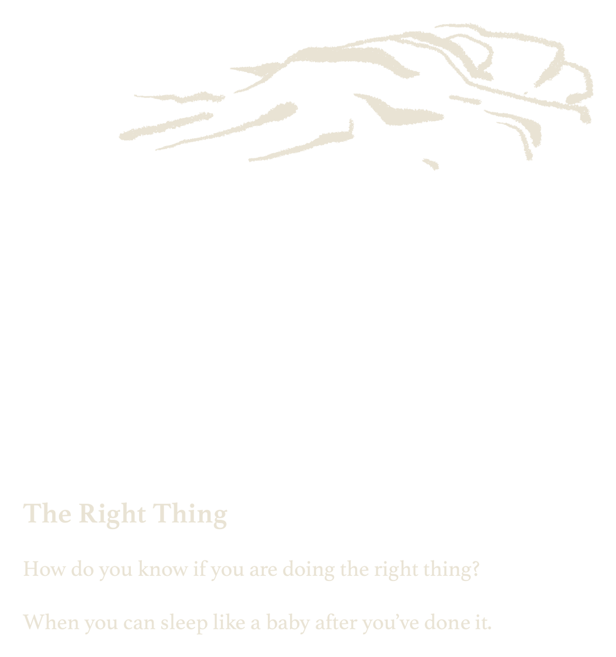 The Right Thing (poem, image of text)